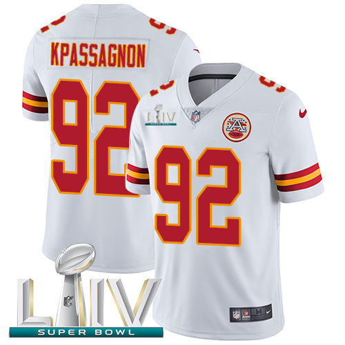 Kansas City Chiefs Nike #92 Tanoh Kpassagnon White Super Bowl LIV 2020 Youth Stitched NFL Vapor Untouchable Limited Jersey